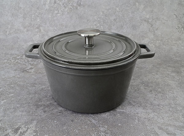 High-end mirror Enameled Cast Iron Covered Round Dutch Oven