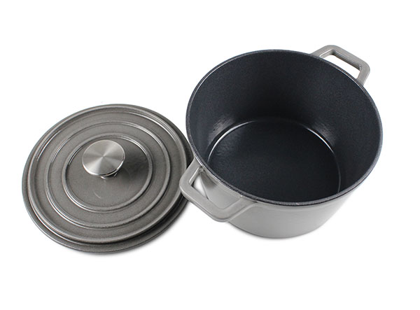 High-end mirror Enameled Cast Iron Covered Round Dutch Oven