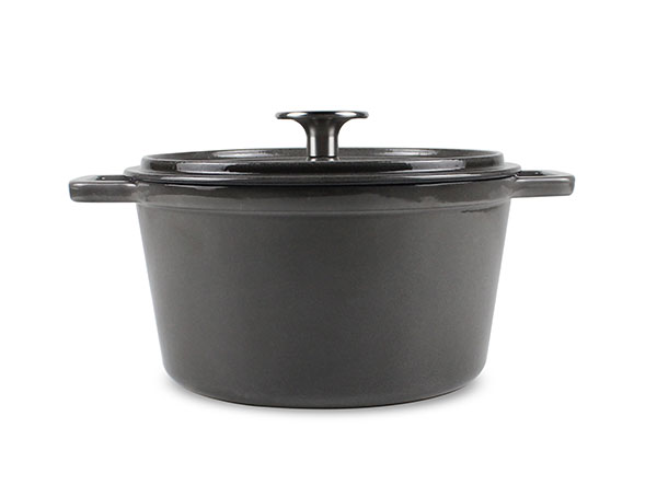 High-end mirror Enameled Cast Iron Covered Round Dutch Oven