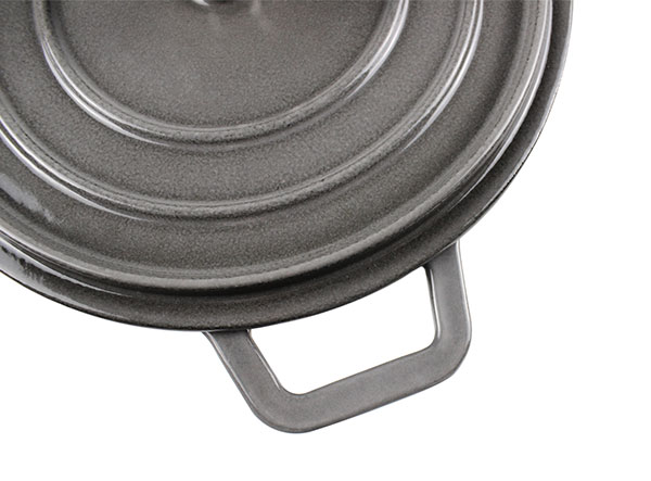 High-end mirror Enameled Cast Iron Covered Round Dutch Oven