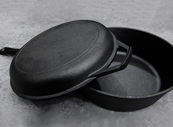 2 in 1 Pre-Seasoned Cast Iron Combo Cooker Deep Pan for Sale