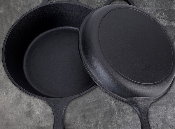 2 in 1 Pre-Seasoned Cast Iron Combo Cooker Deep Pan for Sale