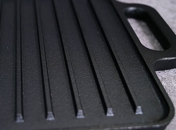 Pre-seasoned Coating Rectangular Reversible Griddle BBQ Cast Iron Plancha