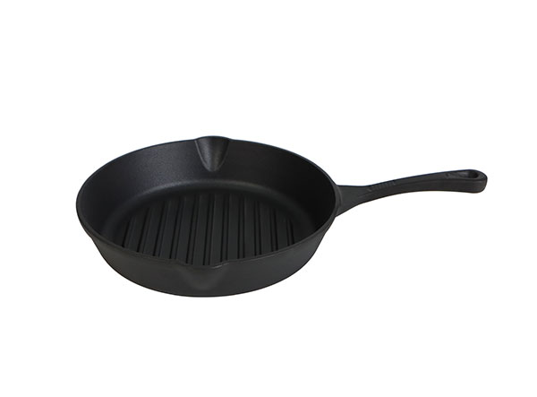 Sarchi 10" Round Pre-Seasoned Cast Iron Grill Pan