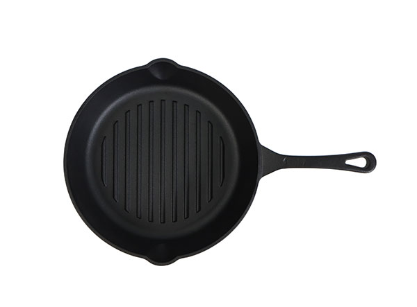 Sarchi 10" Round Pre-Seasoned Cast Iron Grill Pan
