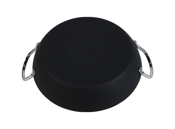 Nitrided Rustproof Carbon Steel Fry Pan with Dual Handle