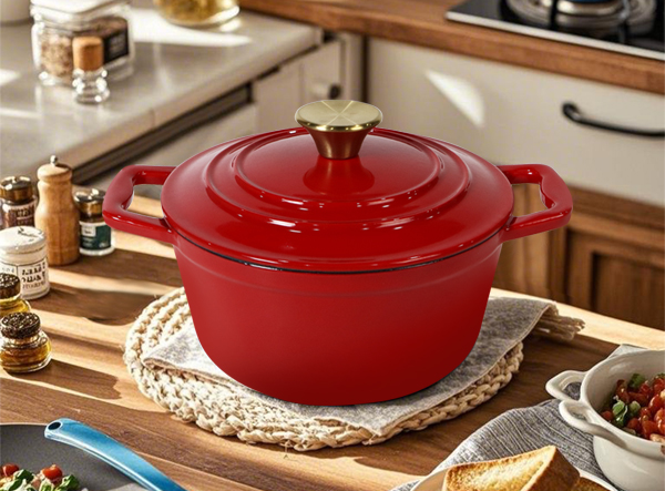 Cast Iron Enamel Kitchen Cookware Food Pot Casserole Dish