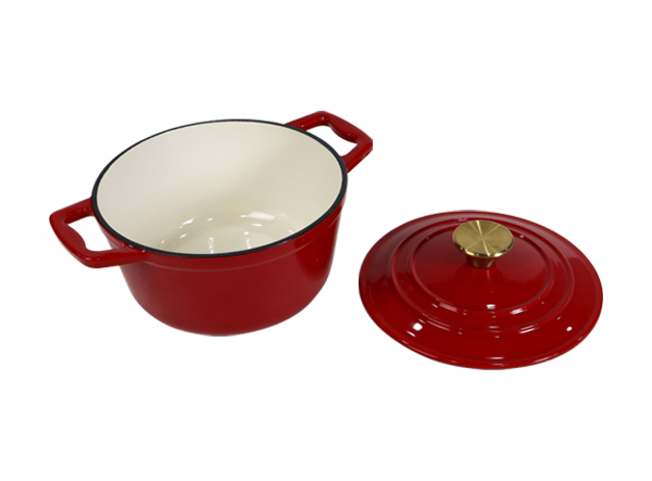 Cast Iron Enamel Kitchen Cookware Food Pot Casserole Dish