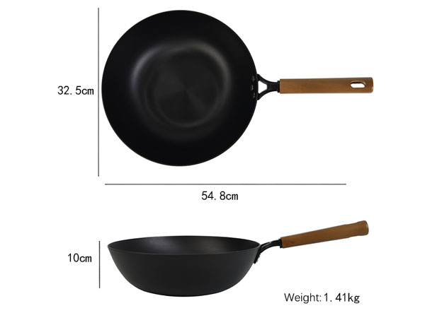 Traditional Chinese Iron Pot Lightweight Cast Iron Wok
