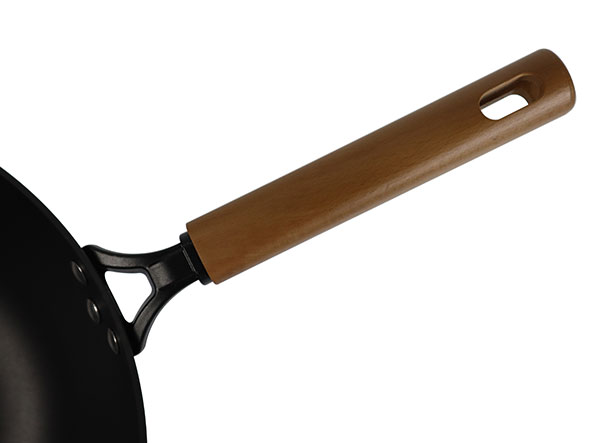 Ergonomic wooden handle