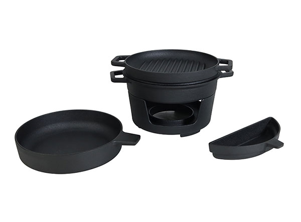 Outdoor All-In-One BBQ Grill Mini Alcohol Stove Barbecue Grill Set