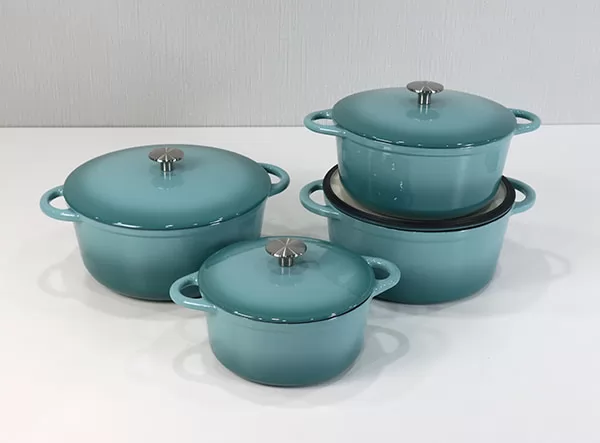 Enameled Cast Iron Stackable Cookware Set