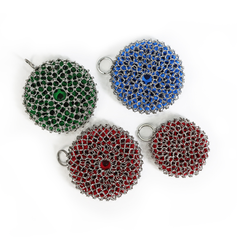 Single Ring High Temperature Resistant Silicone Chainmail Scrubbing Pad