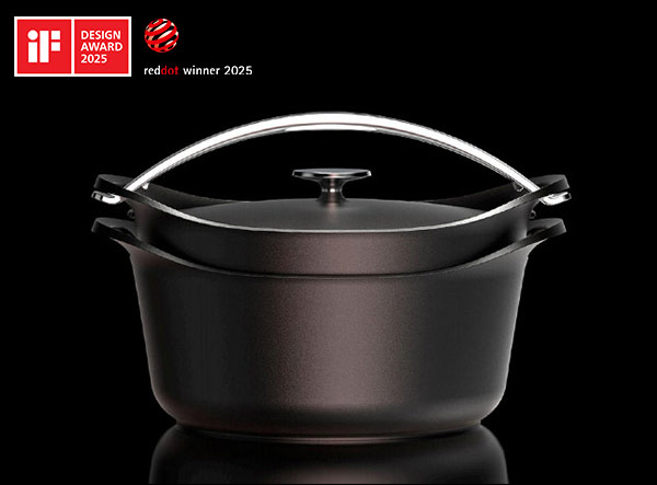 Stackable Cast Iron BBQ Cooking Set with Detachable Handles