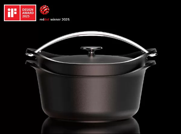 Stackable Cast Iron BBQ Cooking Set with Detachable Handles