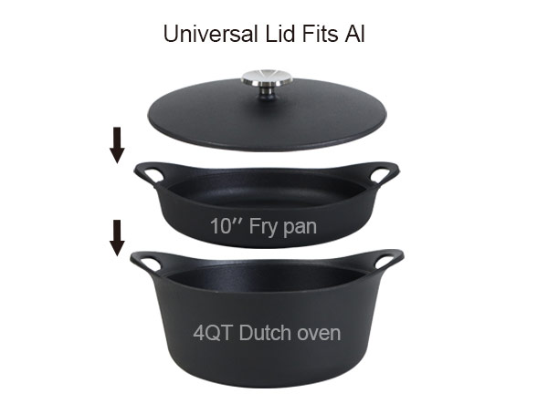 Matte Enamel Cast Iron Barbecue Dutch Oven Set