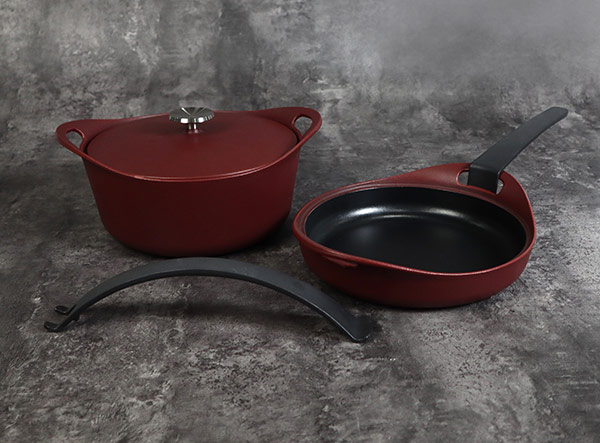 Matte Enamel Cast Iron Barbecue Dutch Oven Set