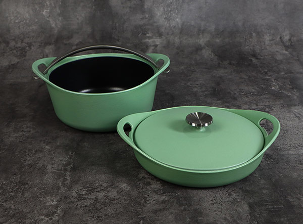 Matte Enamel Cast Iron Barbecue Dutch Oven Set