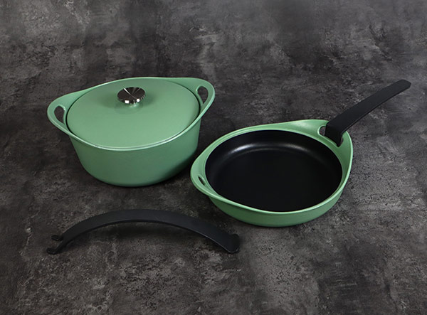 Matte Enamel Cast Iron Barbecue Dutch Oven Set