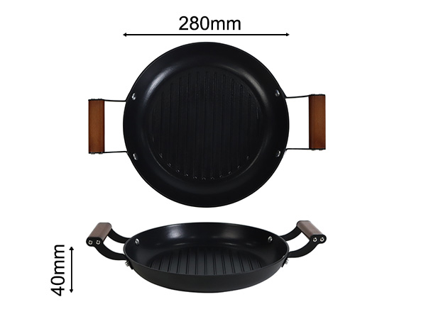 Restaurant-Grade Dual Handle Lightweight Cast Iron Grill Pan