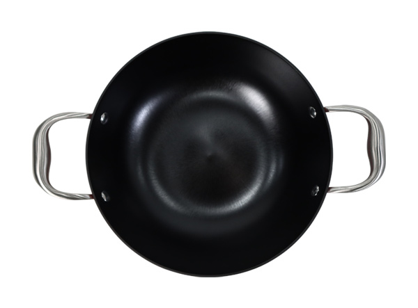 Lightweight Enameled Cast Iron Stir Fry Pan for Flat-top Stoves