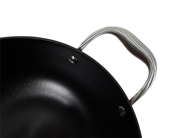 Lightweight Enameled Cast Iron Stir Fry Pan for Flat-top Stoves