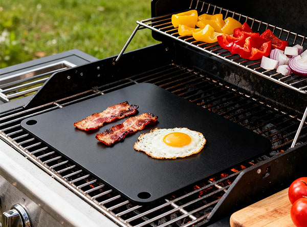 Pre-Seasoned Carbon Steel Pizza Baking Stone for Oven and Grill