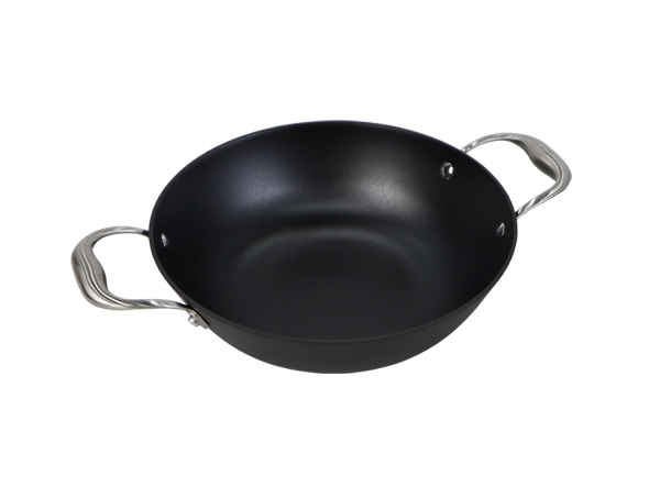 Nonstick Lightweight Enamel Cast Iron Deep Kadai for Deep Frying