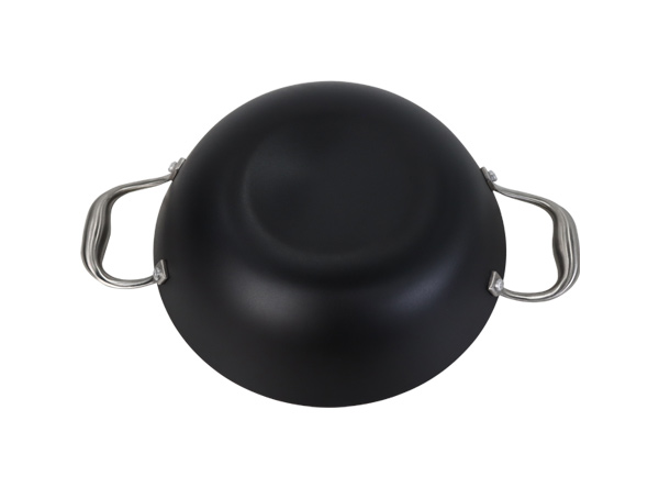 Nonstick Lightweight Enamel Cast Iron Deep Kadai for Deep Frying