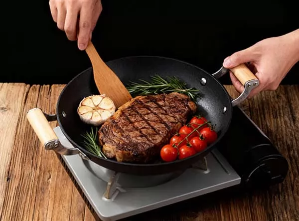 Dual-handle Thin-wall Round Light Cast Iron Skillet