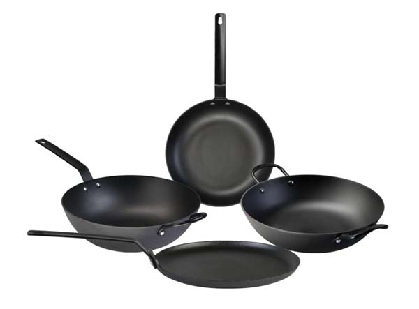 Lightweight Cast Iron Cookware Set | 4-Piece Skillet & Wok Collection