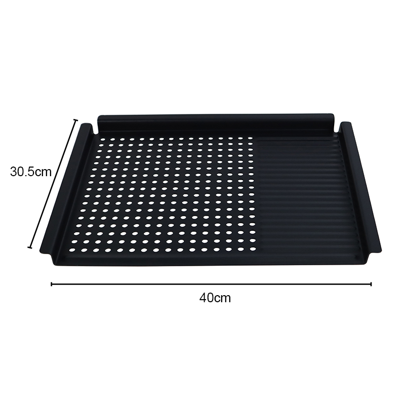 Carbon Steel Perforated Grill Topper | Non-Stick BBQ Accessory for Small Foods