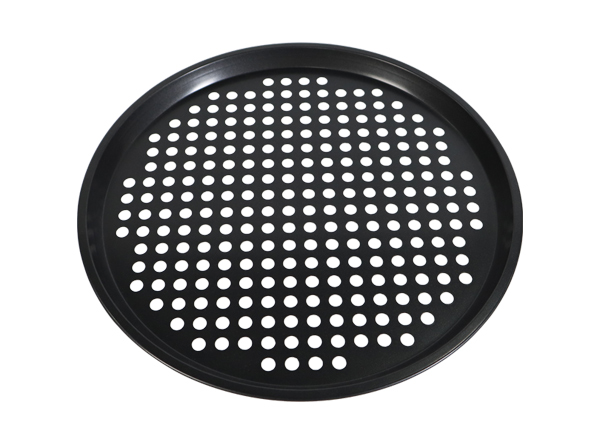 Custom Nonstick Perforated Carbon Steel Pizza Tray for Oven