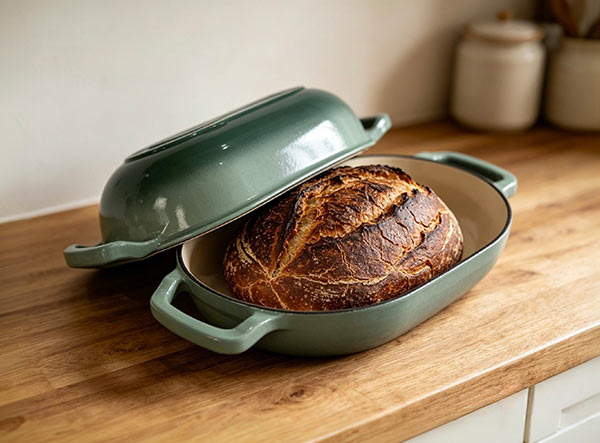 Private Label 2 in 1 Enameled Cast Iron Sourdough Bread Oven