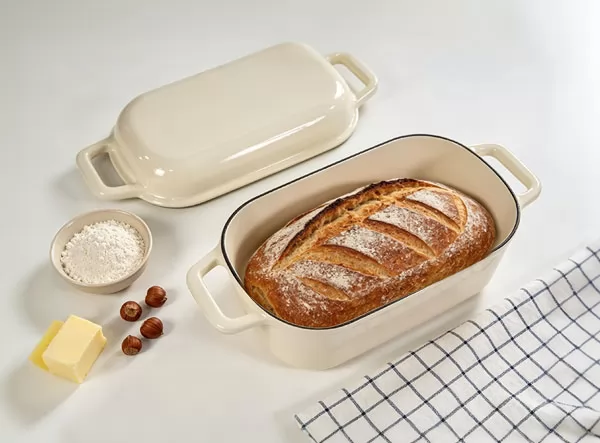 OEM Custom Made Enameled Cast Iron Sourdough Bread Pan with Lid