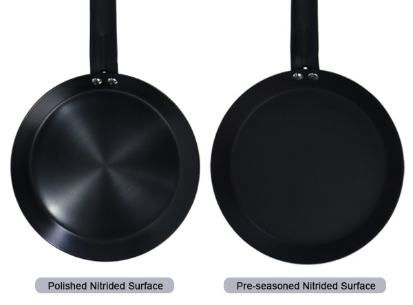 Nitriding 10 Inch Round Carbon Steel Frypan