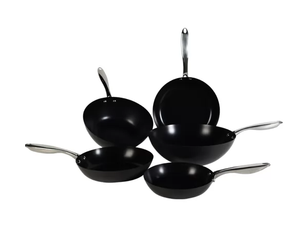 Ceramic Nonstick 5-Piece Carbon Steel Cookware Set
