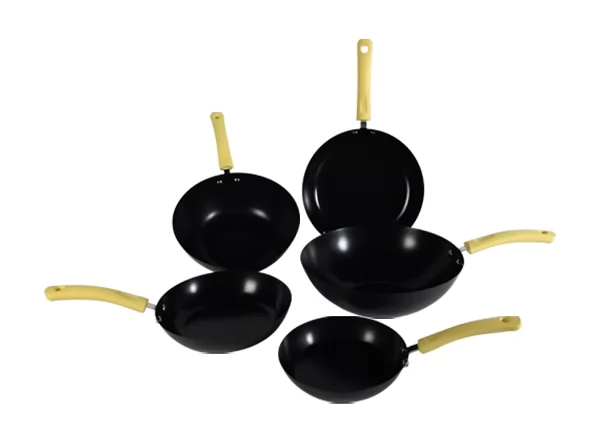 Anti-Rust Nitrided Carbon Steel Induction Cookware Set with Non Stick Coating