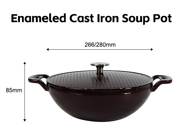 Sarchi Custom Color Enameled Cast Iron Marmite Soup Pot