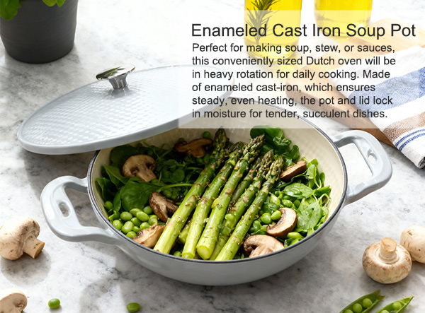 Sarchi Custom Color Enameled Cast Iron Marmite Soup Pot